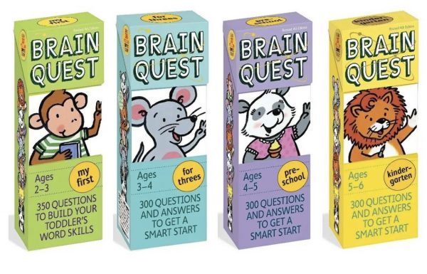 Bộ thẻ Brain Quest 3-4 tuổi ( Hàng Nhập khẩu) - Thẻ học tiếng anh cho trẻ mầm non