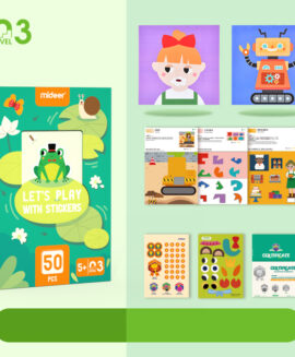 Giấy Gấp Thủ Công Mideer Let’s Play With Stickers Level 3 Cho Bé 5+