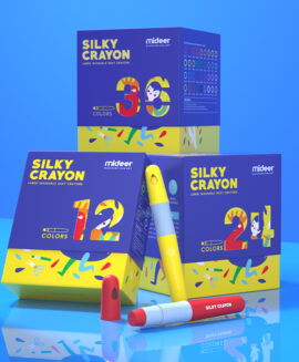 Bộ Màu Sáp Lụa Mideer Silky Crayon 24 Màu Cho Bé 3+