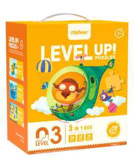 Bộ xếp hình cho bé Mideer Level Up Puzzles – Level 3 Chủ Đề Phương Tiện, Đồ chơi giáo dục trẻ em từ 1,2,3,4,5,6,7 tuổi