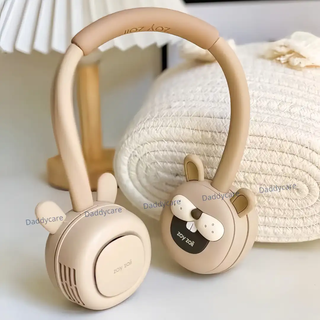 Quạt đeo cổ tích điện mini cho bé Zoyzoii Series Portable Neck Fan mã F18 – Hổ Vằn (Sao chép)