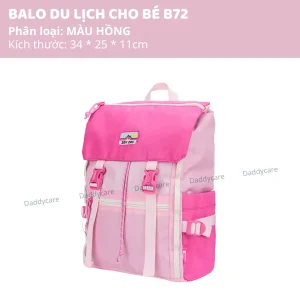 Balo du lịch cho bé Zoyzoii 3m+ (Màu hồng)