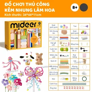 Kẽm nhung làm hoa loại 1 Mideer All-in-One Handicraft Kit – Master Craftsman 8+