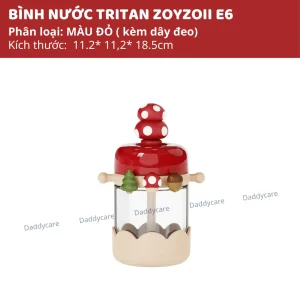 Bình uống nước tritan Zoyzoii 3m+(red)