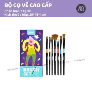 Cọ vẽ màu nước Mideer Paint Brush Set & Palette 3+