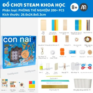 Đồ chơi lắp ráp mô hình STEAM Mideer Invention Toy Set 200 chi tiết 8+