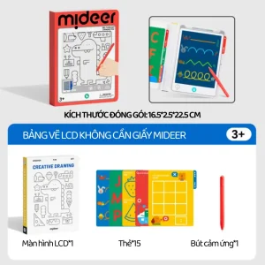 Bảng Vẽ LCD Tự Xóa Mideer Bảng Vẽ Điện Tử 3+